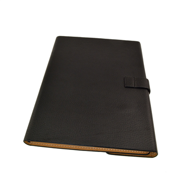 Notebook with strap closure