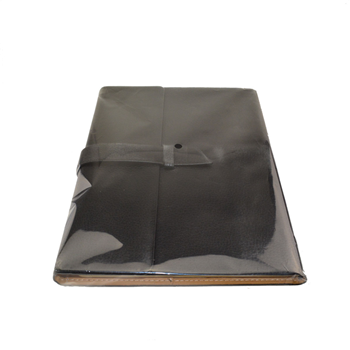 Notebook with strap closure