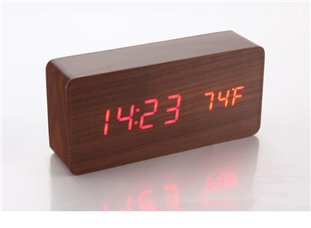 Sound Control LED Wooden Alarm Table Clocks