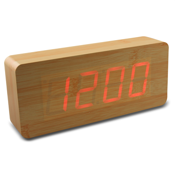 Sound Control LED Wooden Alarm Table Clocks