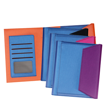 New leather notebook with card pocket
