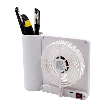 Rechargeable USB Mini desk Fan with pen holder