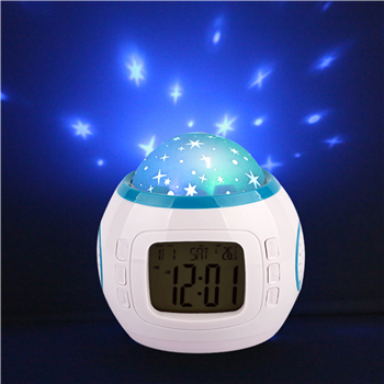 Romantic LED 7 Color Changing Music Star Sky Projection Alarm Clock