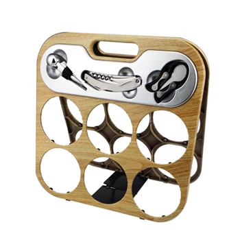 Wood Wine Rack with Accessories