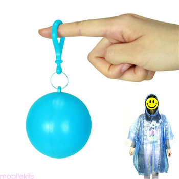 Disposable Portable Raincoats Hooked Poncho Ball