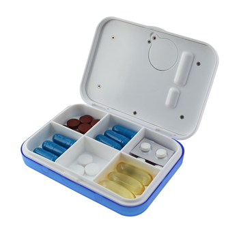 6 Inner Boxes Pill Box with Alarm Clock