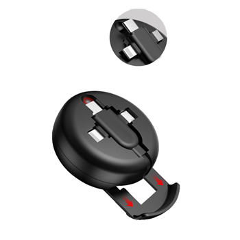 Multi-function Retractable 3 in 1 Charging Cable with phone holder