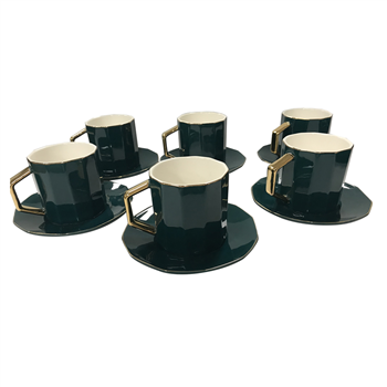12-in-1 Ceramic Cup&Saucer Set