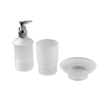 3 in 1 Glass Bathroon set