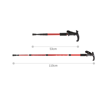 Retractable T-handle Trekking Polae