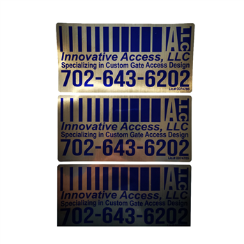 Brushed silver sticker