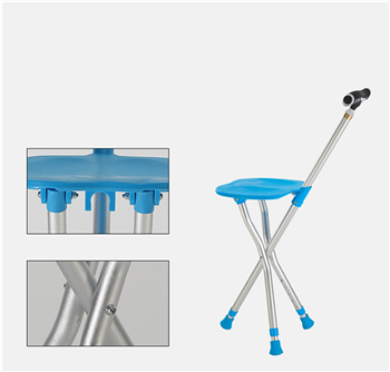 Adjustable Cane Stool With Light