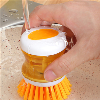 Kitchen Brush With Soap Dispenser 