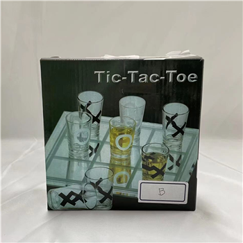 XO Tic-Tac-Toe With Wine Glass