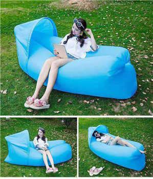 Inflatable Lounger Sofa With Sun Shade