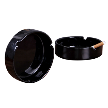 Black Ceramic Ashtray