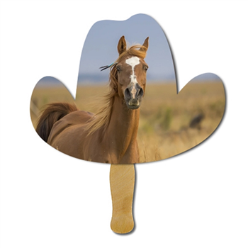 Custom Shaped Wooden Handle Fan
