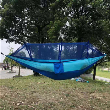 210T Nylon Portable Lightweight Outdoor Hammock with Mosquito Net