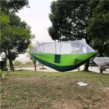 210T Nylon Portable Lightweight Outdoor Hammock with Mosquito Net