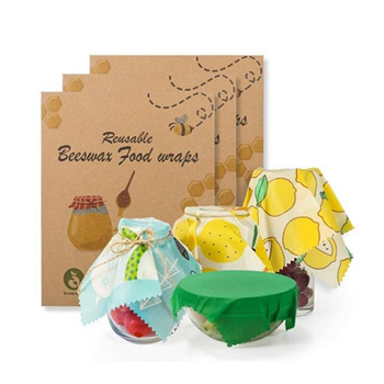 3 in 1 Reusable Beeswax Food Wraps Set