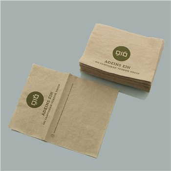 13" x 8.7" Unbleached Single Ply 3/4 Fold Dispenser Napkins