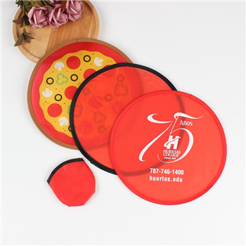 10'' Folding Nylon Flyer Frisbee Disc With Pouch