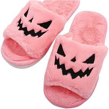 Plush Pumpkin Lantern Slippers