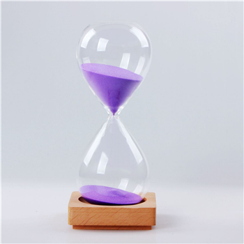 5 Minutes Sand Timer With Wooden Base