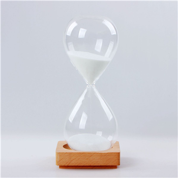 5 Minutes Sand Timer With Wooden Base