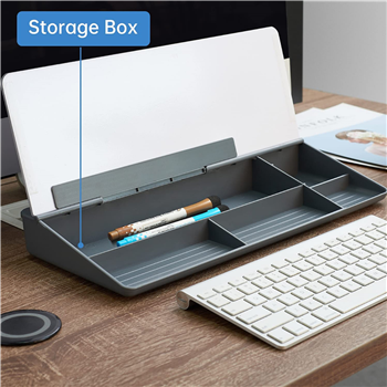 Desktop Glass Whiteboard w/ Storage Base